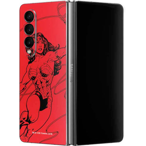 DC Comics Wonder Woman Comic Pop Galaxy Z Fold4 5G Skin